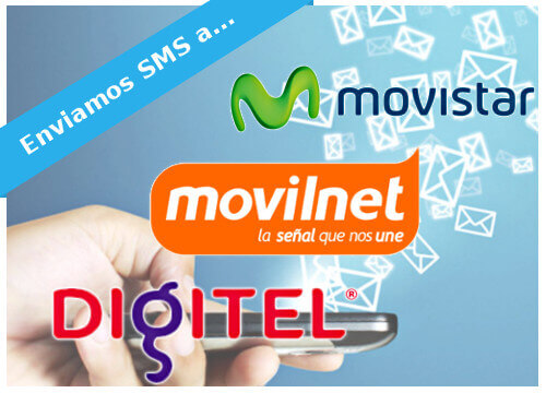 Envíamos SMS a Movistar, Movilnet y Digitel Envíamos SMS a Movistar, Movilnet y Digitel